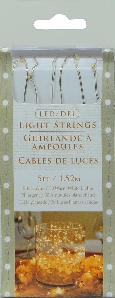 5 foot Warm White B/O String Lights with Timer - Shelburne Country Store