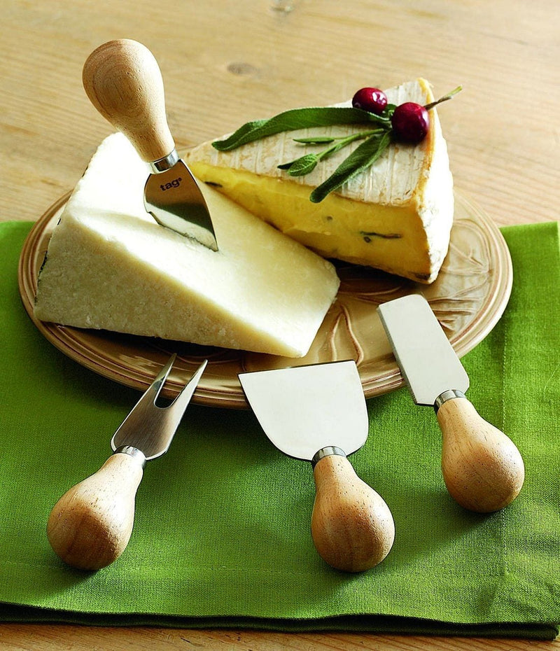 Natural Handle Cheese Utensils - 4pc - Shelburne Country Store