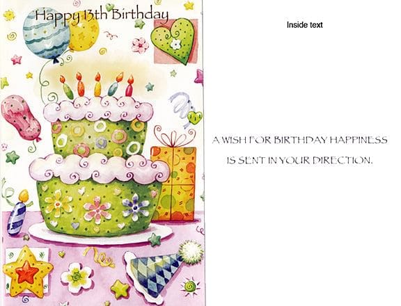Happy 13th Birthday Greeting Cards - Shelburne Country Store