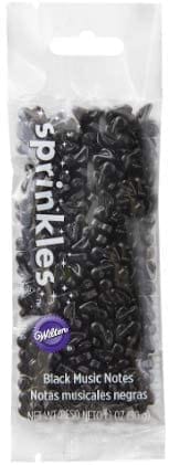 Black Music Note Pouch of Sprinkles - Shelburne Country Store