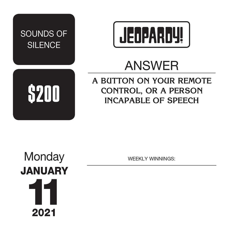 2021 Jeopardy Day to Day Calendar - Shelburne Country Store