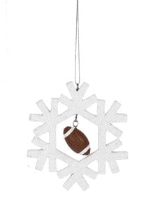 Snowflake Sports Ornament - Football - Shelburne Country Store