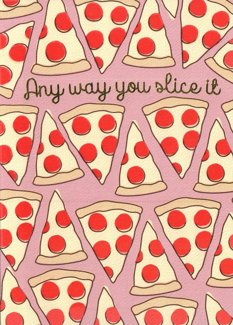 Graphic Pizza Pattern Valentine's Day Greeting Card - Shelburne Country Store