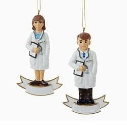 Doctor Personalizable Ornament - Male - Shelburne Country Store