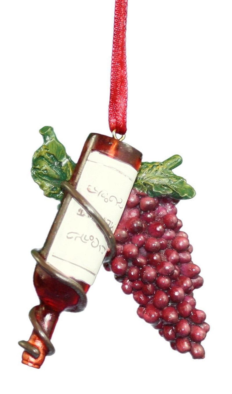 Vineyard Wine Bottle W/Grapes - Red Wine - Shelburne Country Store
