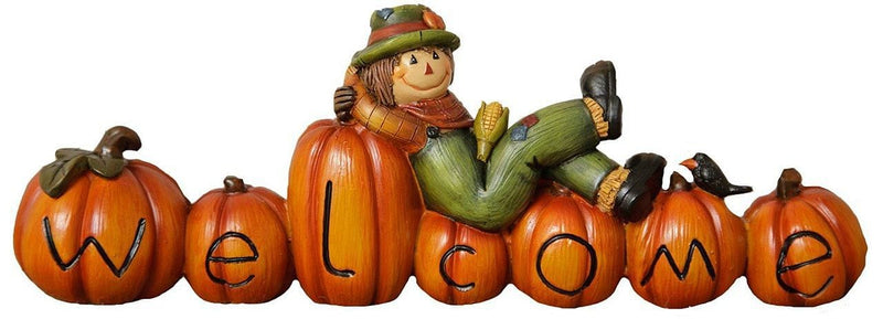 Pumpkin Scarecrow Word Sign - Shelburne Country Store