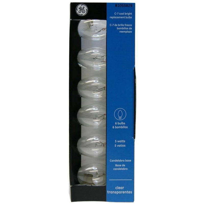 GE Incandescent C7 Repacement Bulb 6 Pack - Shelburne Country Store
