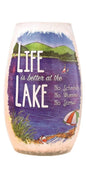 Lake Life Lighted 5 Inch Vase - - Shelburne Country Store