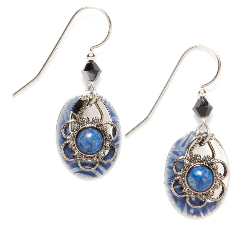 Denim and Lapis Drop Earrings - Shelburne Country Store
