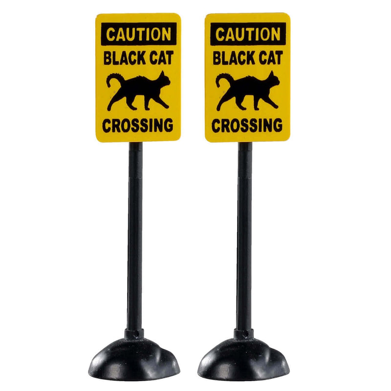 Black Cat Crossing Street Sign (Set of 2) - Shelburne Country Store