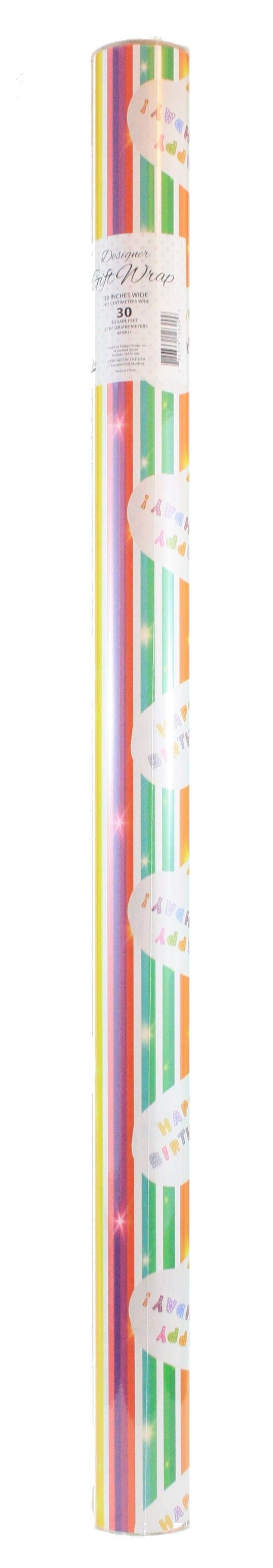 Paper Images Designer Roll Wrap 30 Square Feet (Cosmic Birthday) - Shelburne Country Store