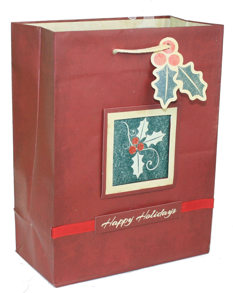 Window Box Medium Gift Bag - Holly - Shelburne Country Store