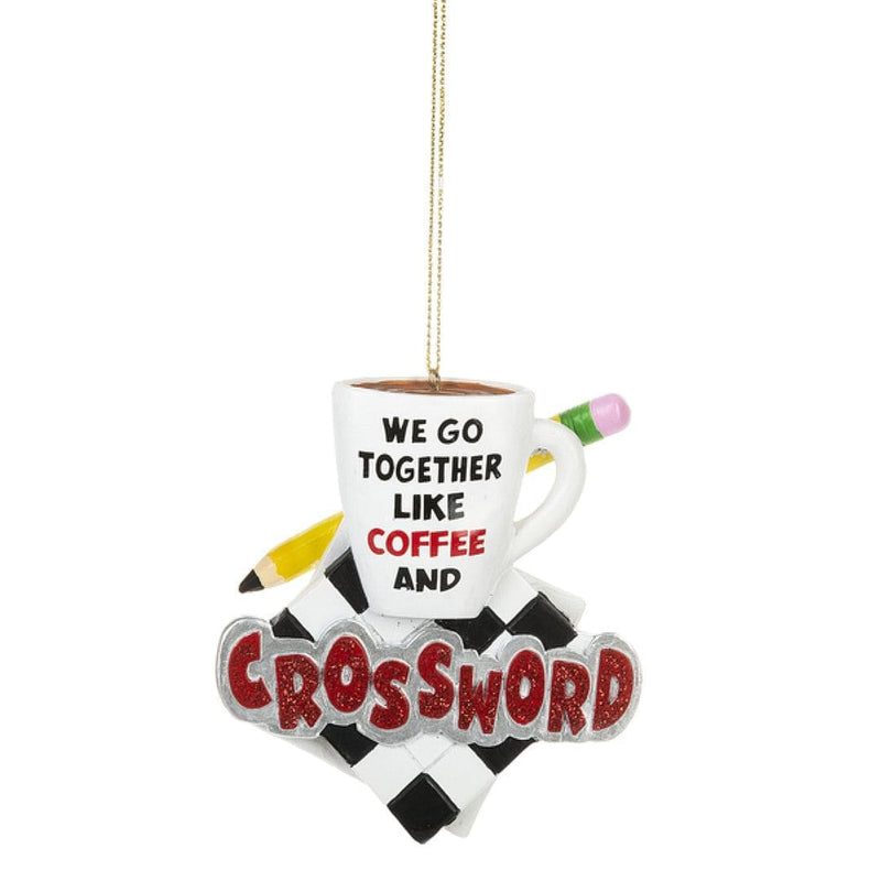 We Go Together Like Coffee and Crossword Puzzle Ornament. - Shelburne Country Store