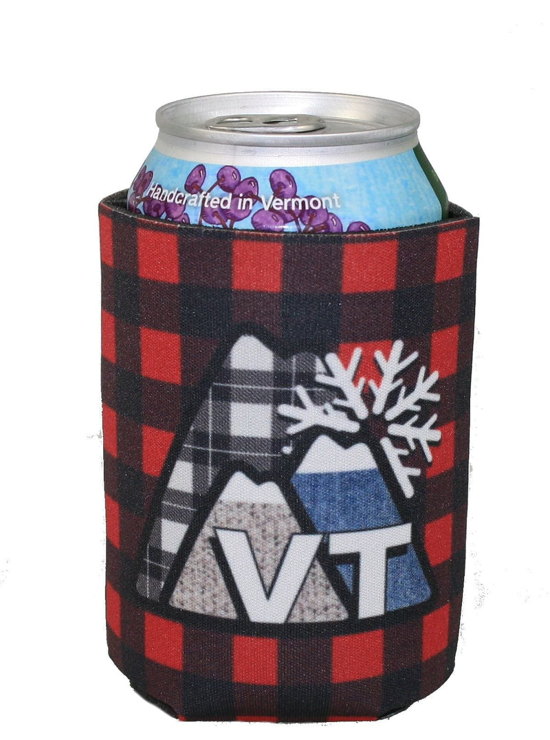 12 Ounce Vermont Can Cooler - Red Plaid - Shelburne Country Store