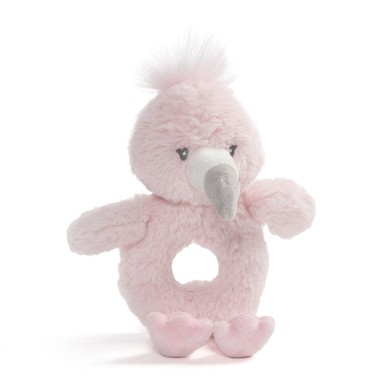Baby Toothpick Aubrey Flamingo Rattle, 7.5 in - Shelburne Country Store