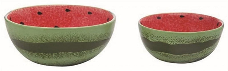 Ceramic Watermelon Bowl Set - Shelburne Country Store