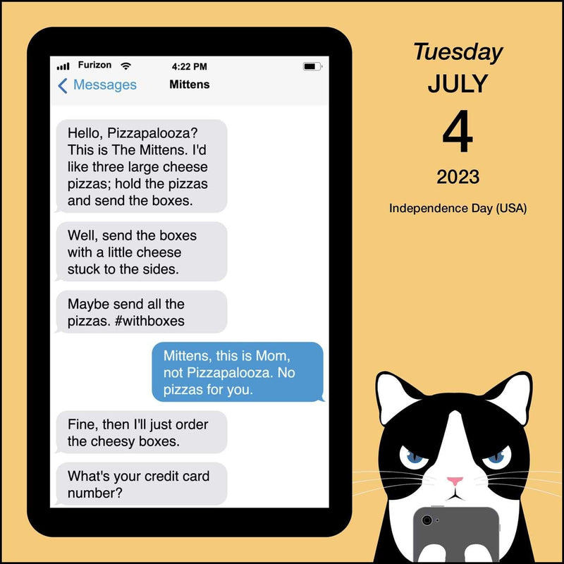 Texts from Mittens 2023 Day-to-Day Calendar A Cat - Shelburne Country Store