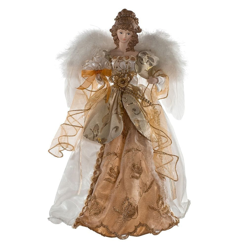 Ivory and Gold Angel Treetop - Shelburne Country Store