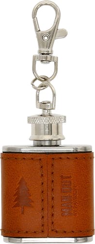 Out Camping - PU Leather & Stainless Steel 1 oz Mini Flask - Shelburne Country Store