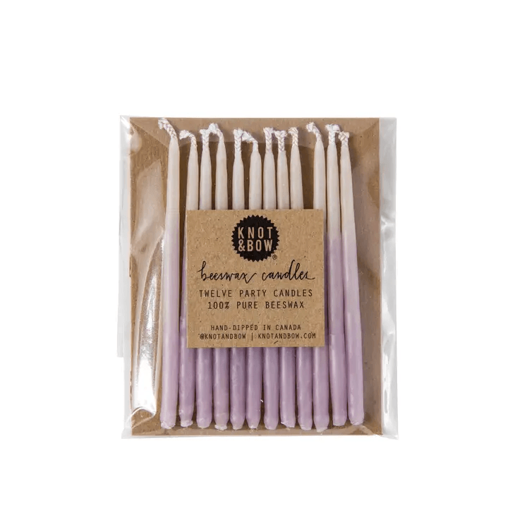 Violet Ombre Beeswax Birthday Candles - Shelburne Country Store