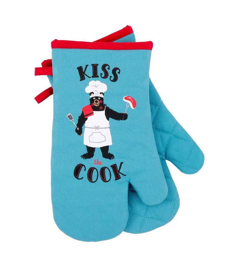 Oven Mitt Set - Kiss The Cook - Shelburne Country Store
