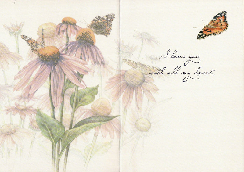 Anniversary Card - Daisies and Butterflies - Shelburne Country Store