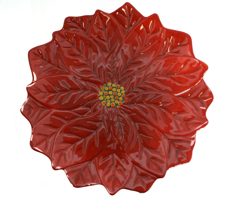 3D Poinsettia Platter - 6" - Shelburne Country Store