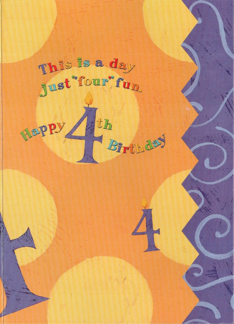 Birthday Card - 4th Birthday Just Four Fun - Shelburne Country Store