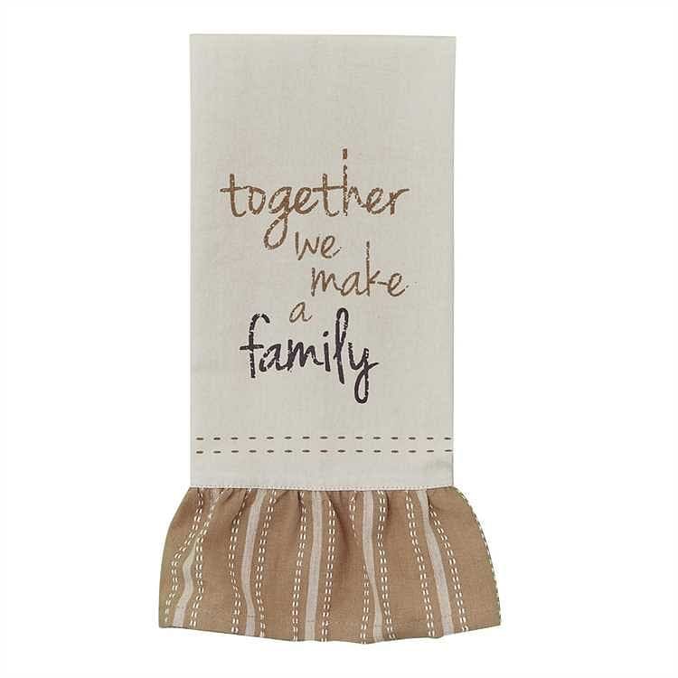 Together We Make A Family Print Flour Sack Dishtowel - Shelburne Country Store