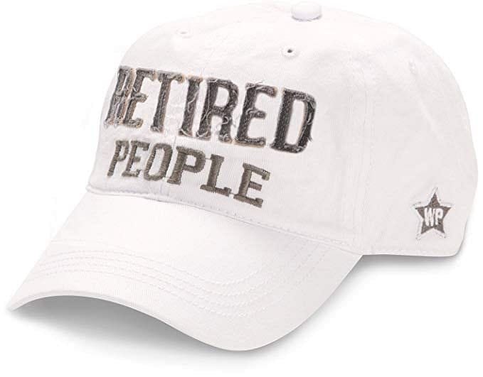 Retired People  - White  Adjustable Hat - Shelburne Country Store