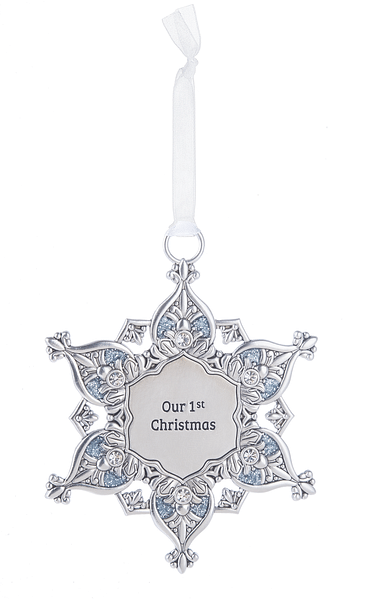 Gem Snowflake Ornament - Our 1st Christmas - Shelburne Country Store