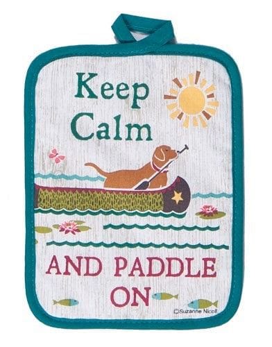 Keep Calm And Paddle On  Potholder - Shelburne Country Store