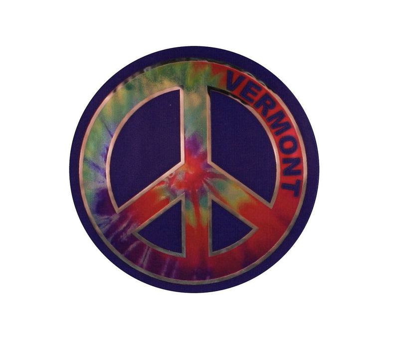 Round Cut Vermont Reflective Peace Sign Decal - Shelburne Country Store
