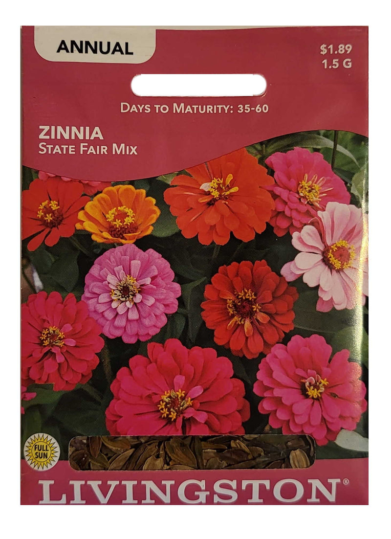 Seed Packet - Zinnia - State Fair - Shelburne Country Store