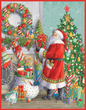 Santa At The Mantle - Cmas Advents - The Country Christmas Loft