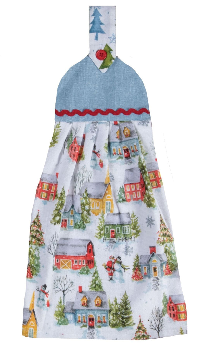 Christmas Village Tie Towel - Shelburne Country Store
