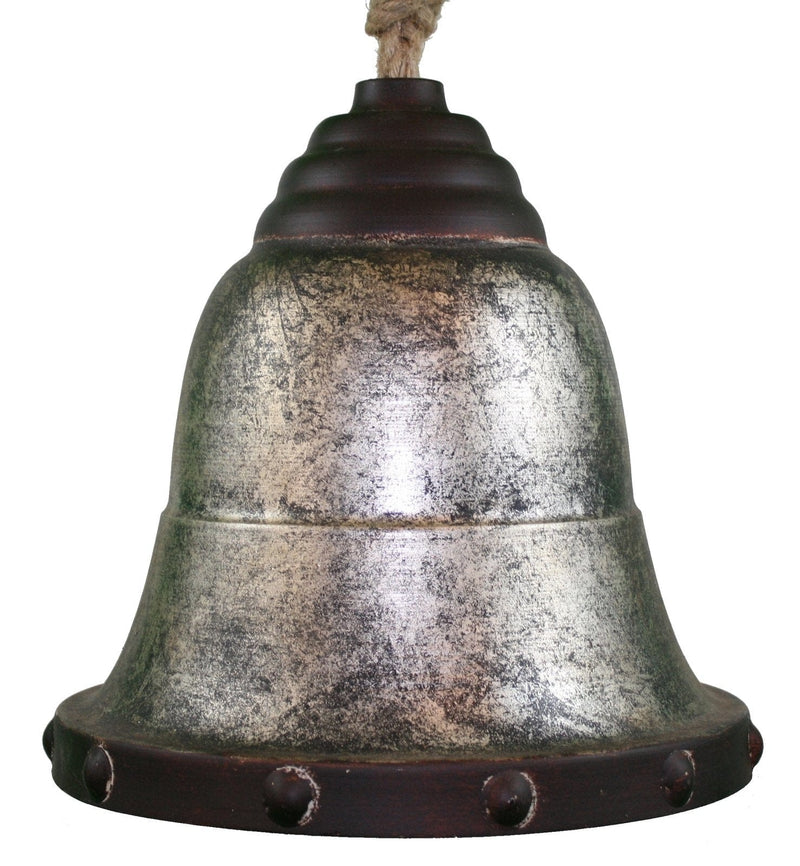 Tii Collections Huge Holiday Metal Bell (13 inch Wide) - Silver - Shelburne Country Store