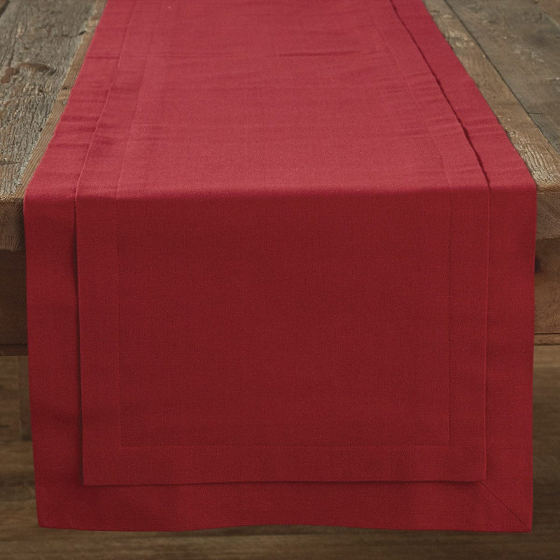 Tailored Table Runner - 72" - Red - Shelburne Country Store