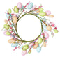 16" Easter Wreath with Glitter Eggs and Flowers - Shelburne Country Store