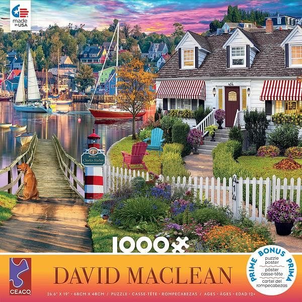 David  Maclean Charles Harbor  - 1000 piece Puzzle - Shelburne Country Store