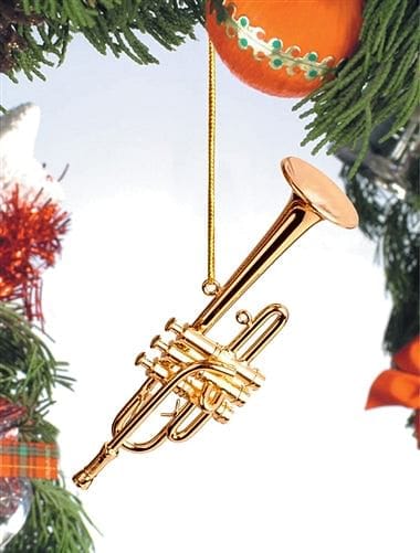 Gold Trumpet Ornament - 3.5" - Shelburne Country Store