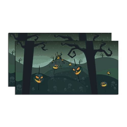 Department 56 Halloween Spooky Pumpkins Backdrop - 20 Inch - Set Of 2 - Shelburne Country Store