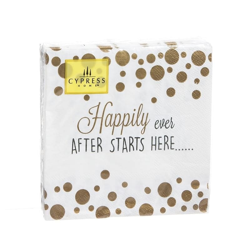 40 Count Cocktail Napkin - Happily Ever After Start Here - Shelburne Country Store