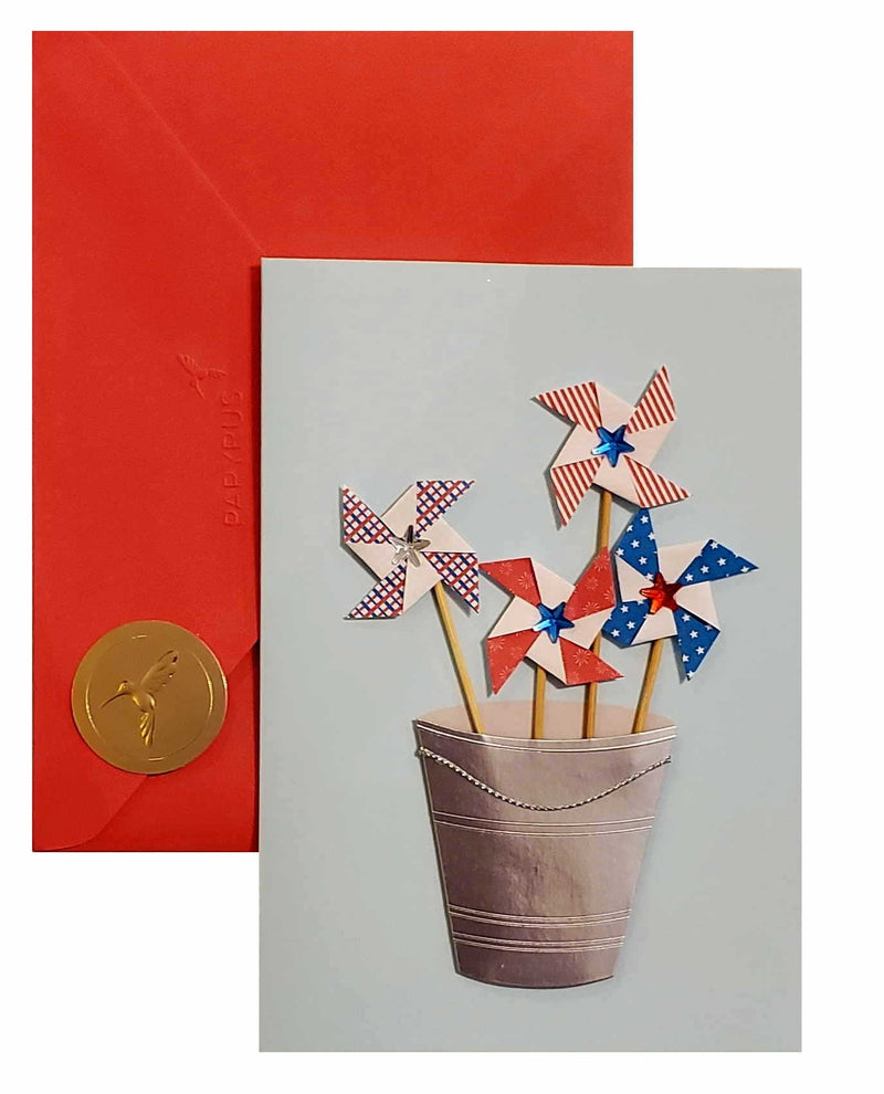 Americana Pinwheels - Blank Card - Shelburne Country Store