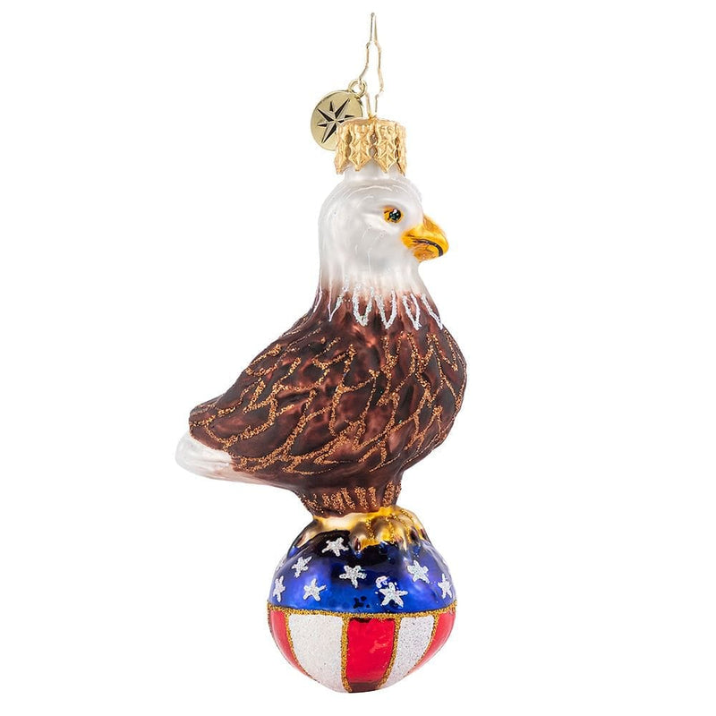 Stars & Stripes Bald Eagle - Little Gem Glass Ornament - Shelburne Country Store