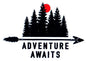 Adventure Awaits (Trees) Sticker - Shelburne Country Store