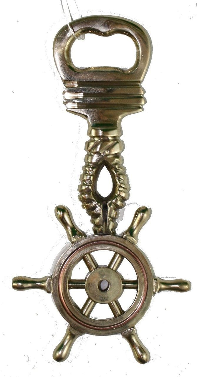 Brass Ship Wheel Bottle Opener, 6-In. - Shelburne Country Store