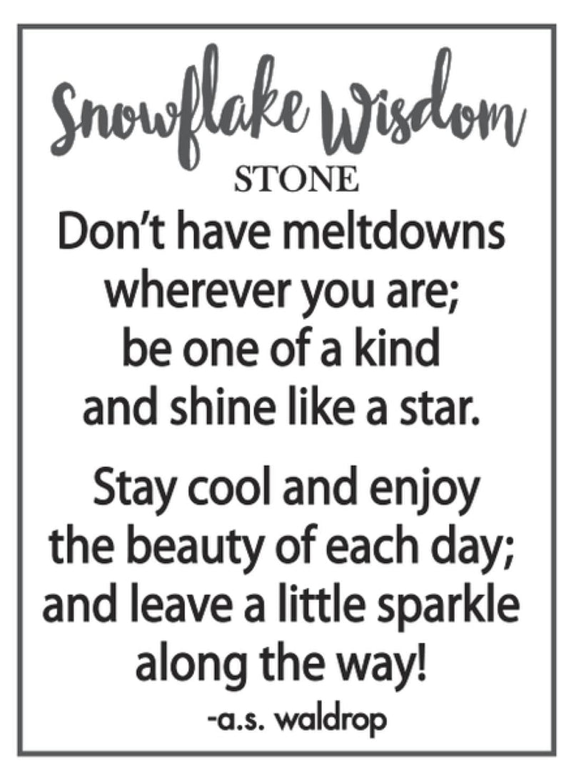 Snowflake Wisdom Stone - Shelburne Country Store