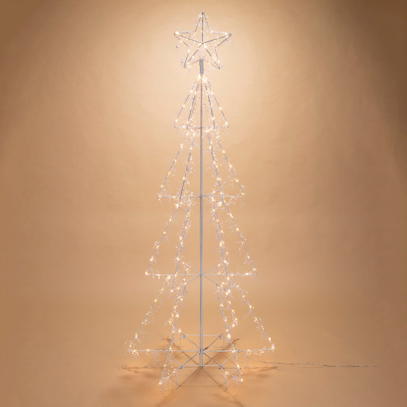 Lighted White Iron Tree - 70 inch - Shelburne Country Store