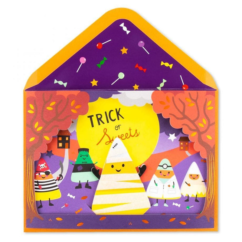 Candy Corn Puppet Show Halloween Card - Shelburne Country Store